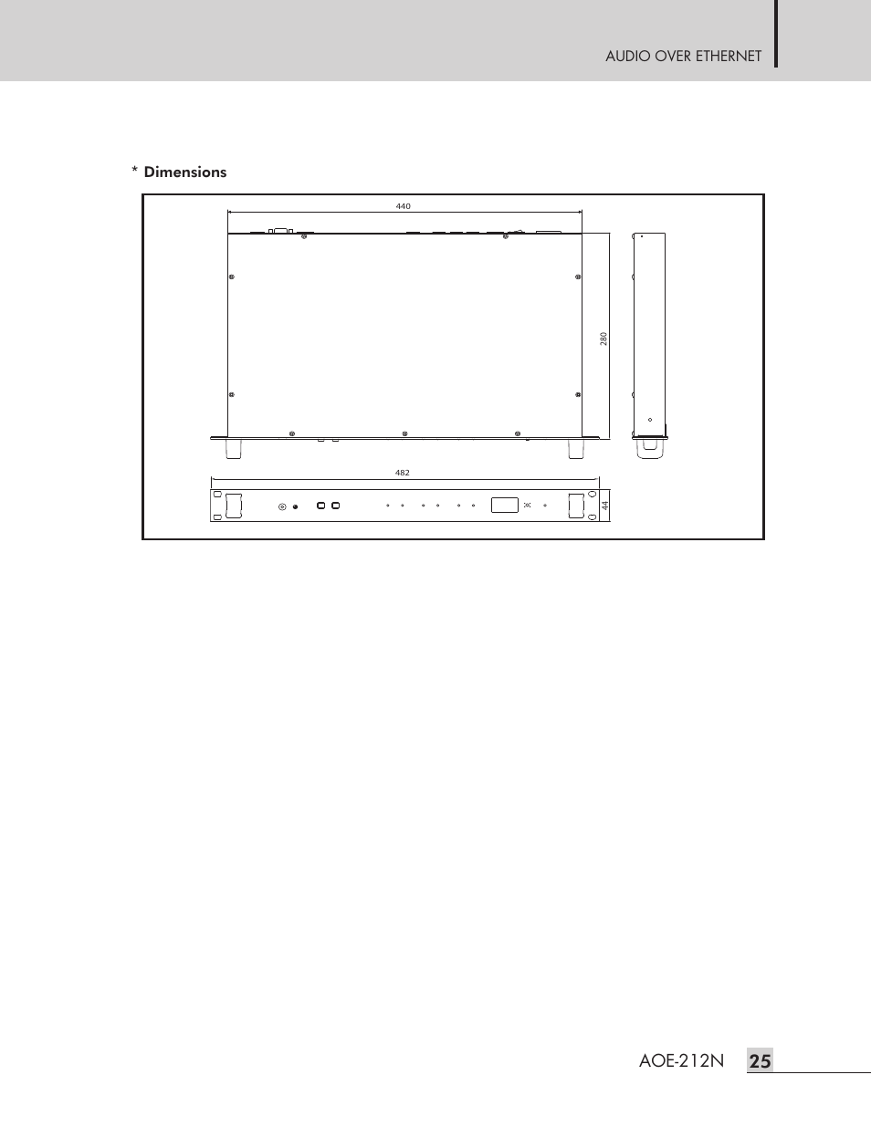 Aoe-212n, Dimensions | Inter-M AOE-212N User Manual | Page 27 / 32