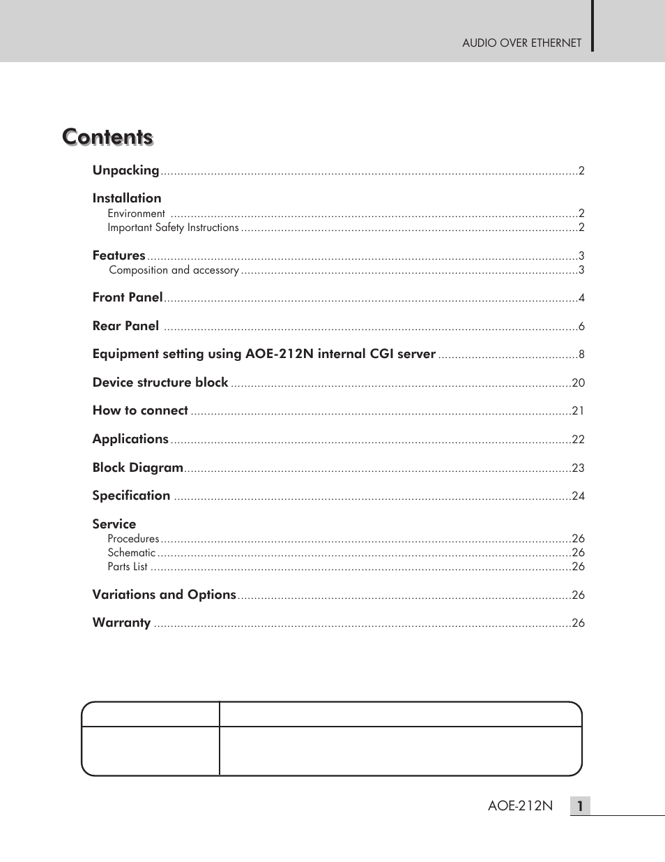 Inter-M AOE-212N User Manual | Page 3 / 32