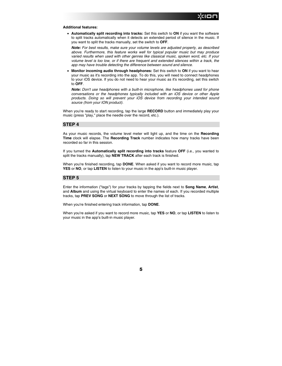 ION Audio Pure LP User Manual | Page 5 / 12