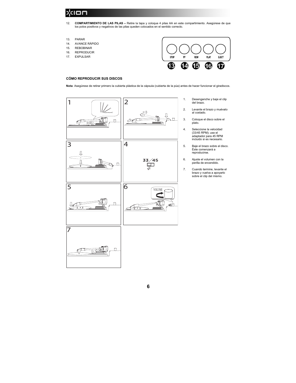 ION Audio Duo Deck User Manual | Page 6 / 20