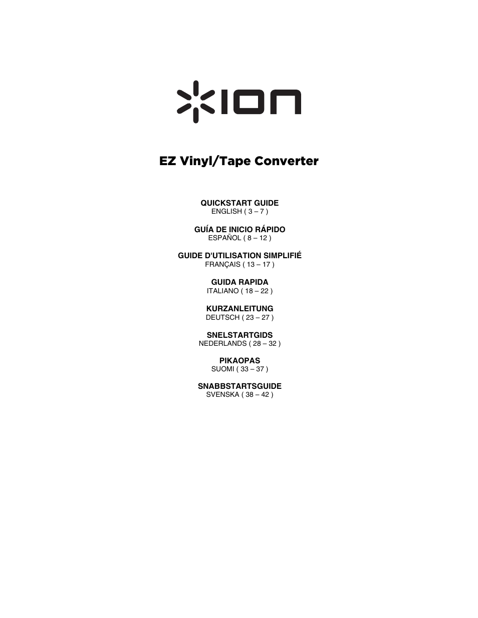 ION Audio Tape Express + User Manual | 44 pages