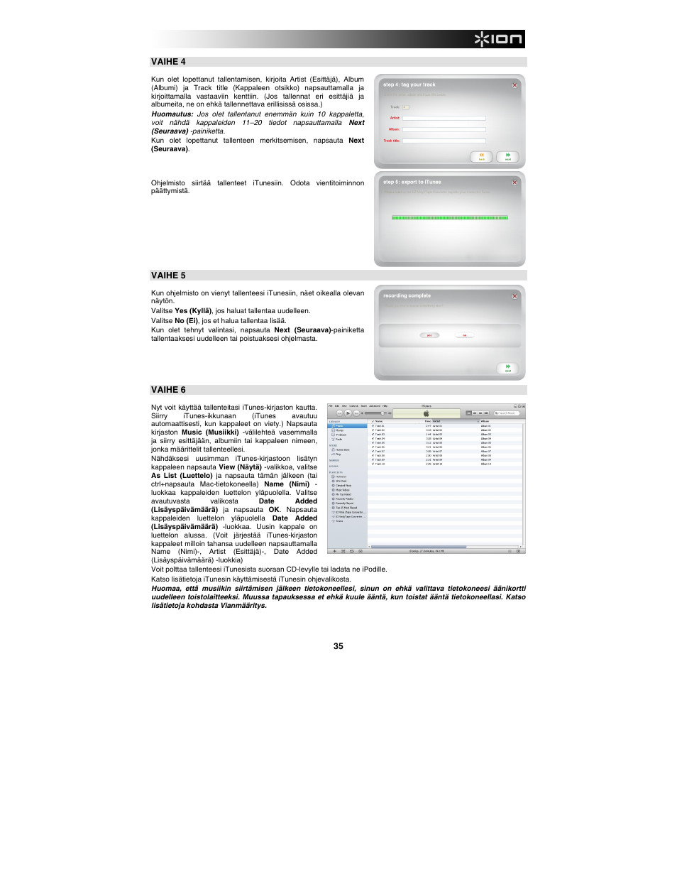 ION Audio Tape Express + User Manual | Page 35 / 44