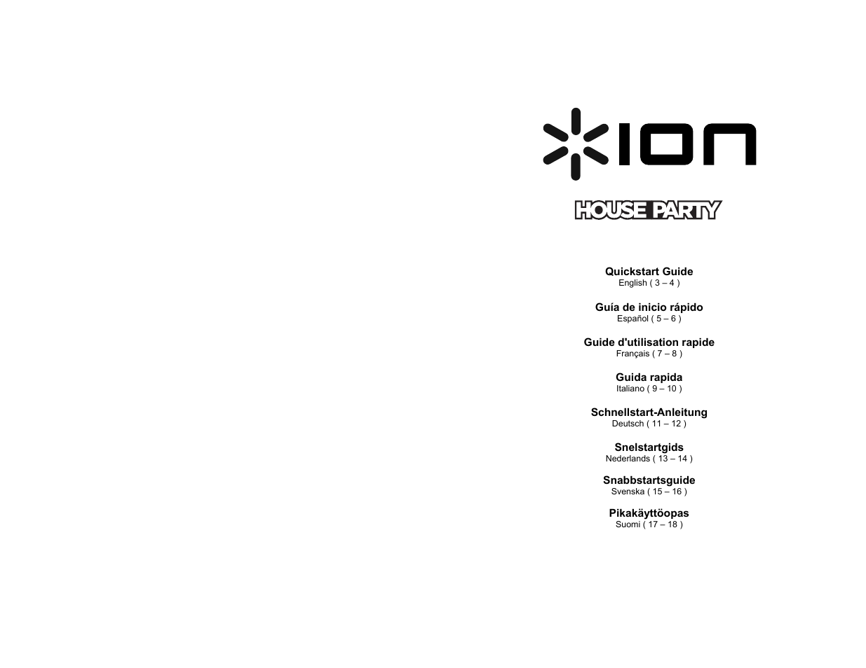 ION Audio House Party User Manual | 20 pages