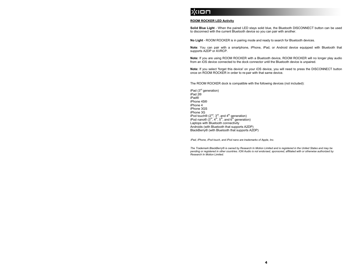 ION Audio Room Rocker User Manual | Page 4 / 28