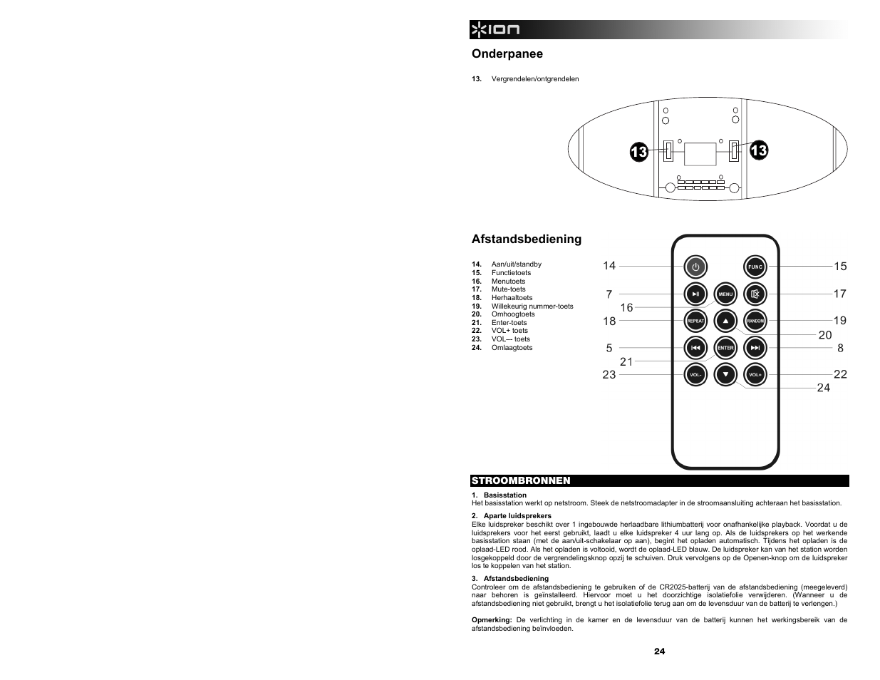 ION Audio Free Sound User Manual | Page 24 / 28