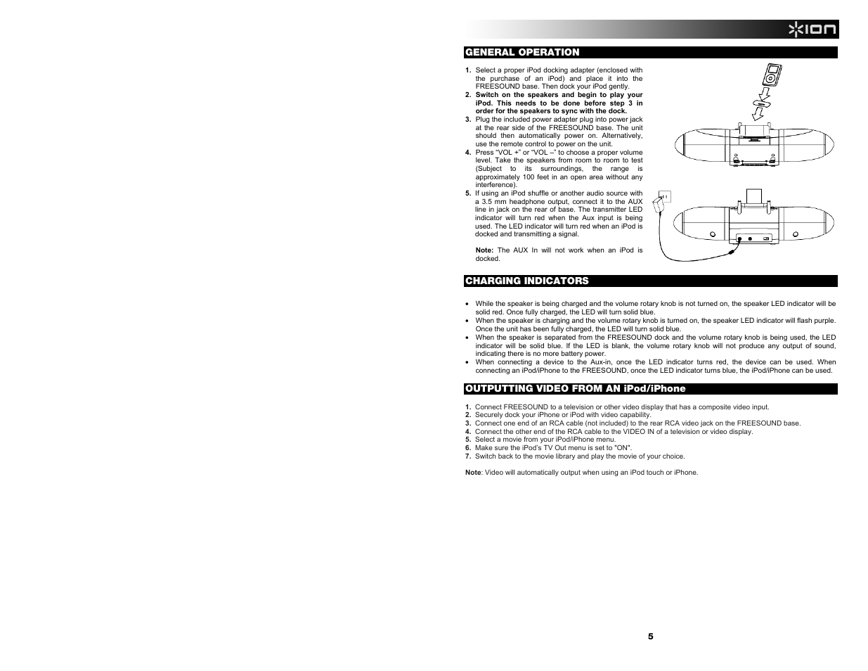 ION Audio Free Sound User Manual | Page 5 / 28