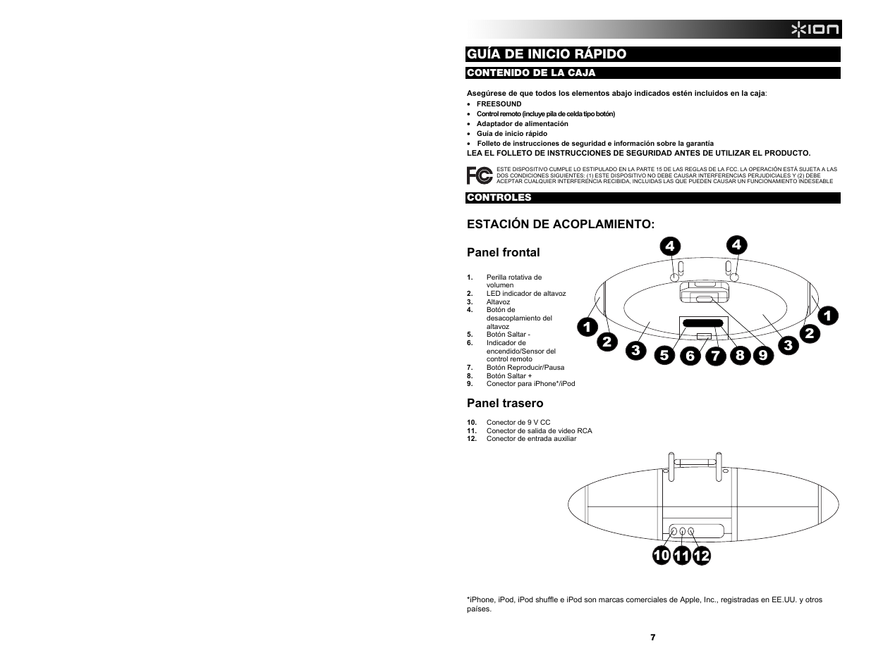 Guía de inicio rápido | ION Audio Free Sound User Manual | Page 7 / 28