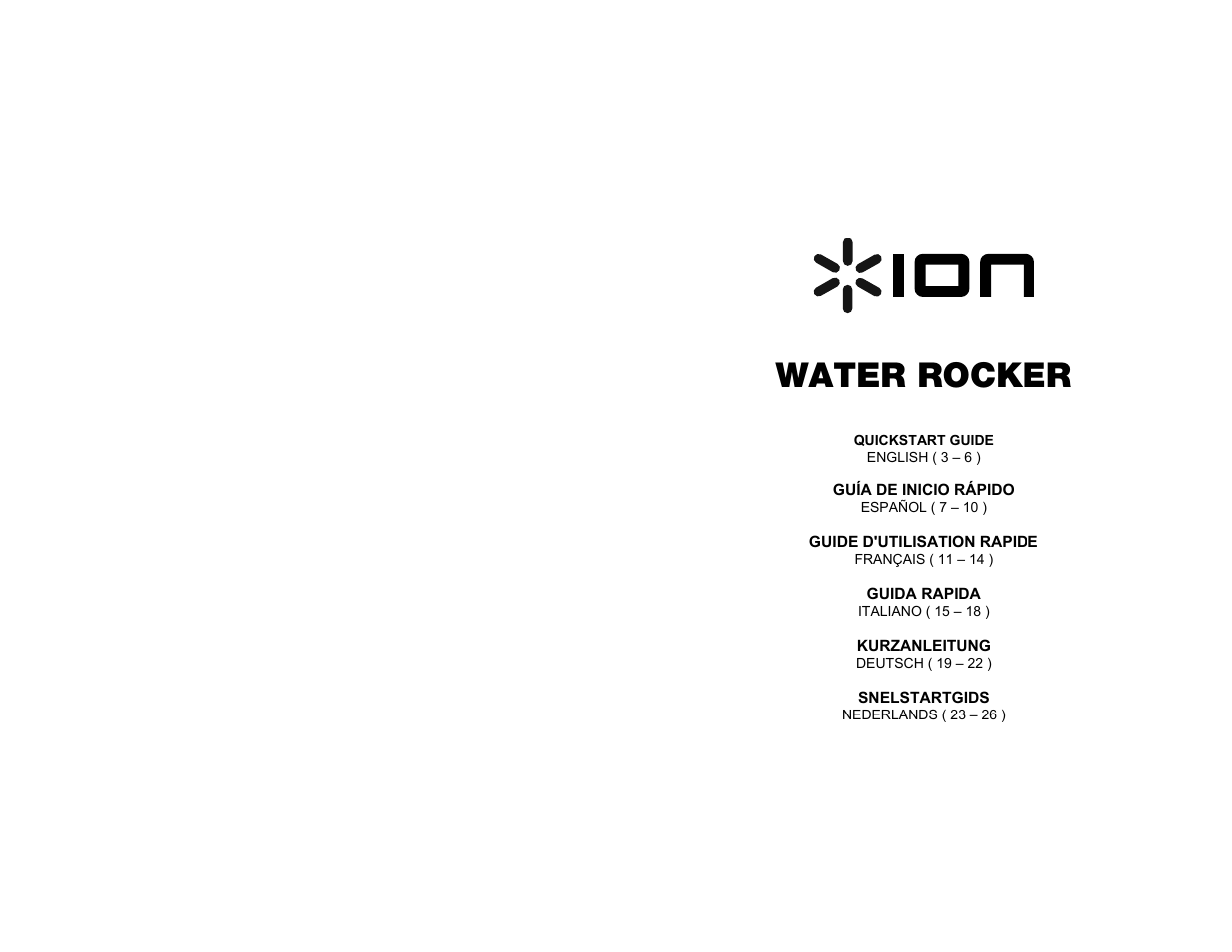 ION Audio WATER ROCKER User Manual | 28 pages