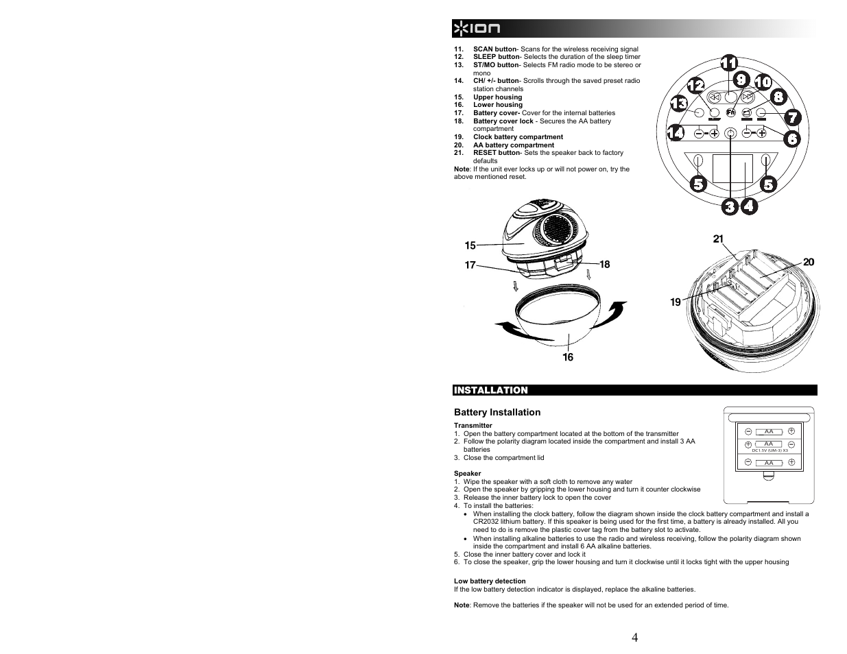 ION Audio WATER ROCKER User Manual | Page 4 / 28