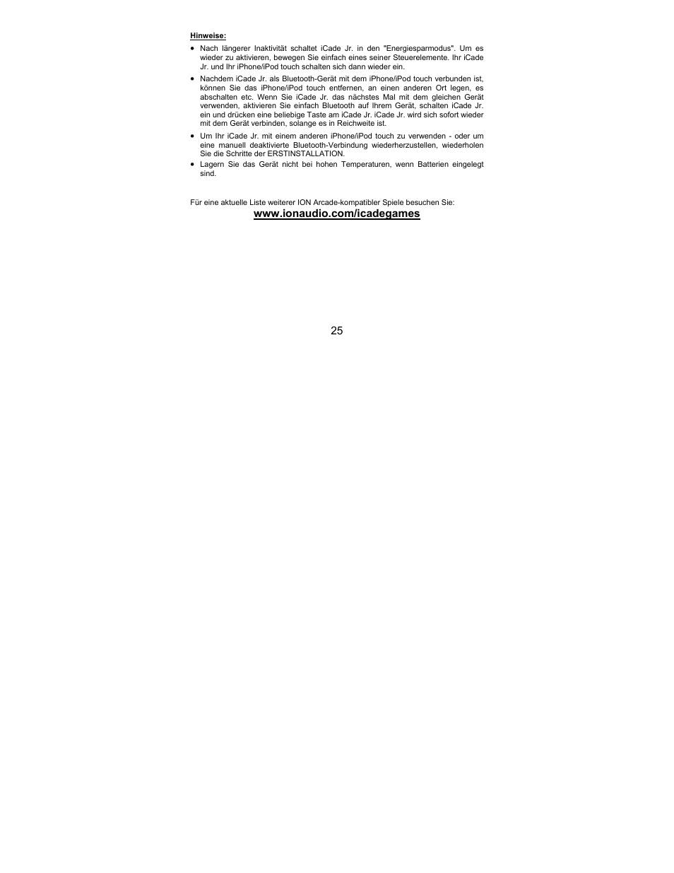 ION Audio iCade Jr. User Manual | Page 25 / 32