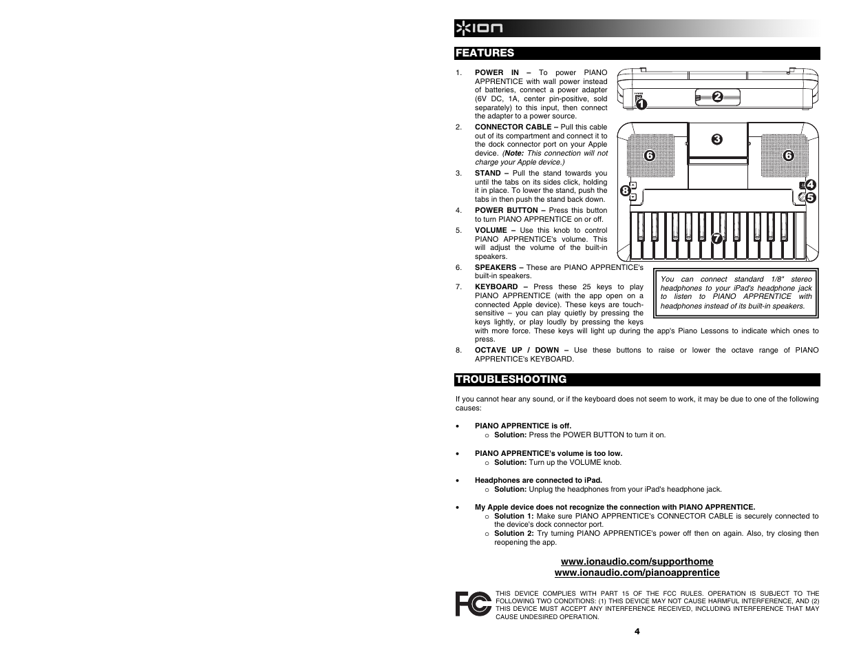 ION Audio Piano Apprentice User Manual | Page 4 / 16