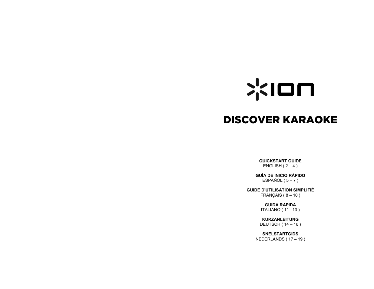 ION Audio Discover Karaoke User Manual | 20 pages