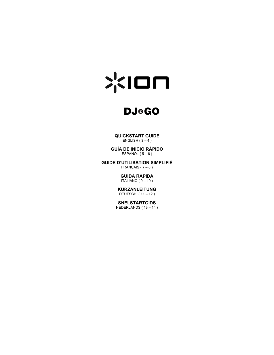 ION Audio DJ2GO User Manual | 16 pages