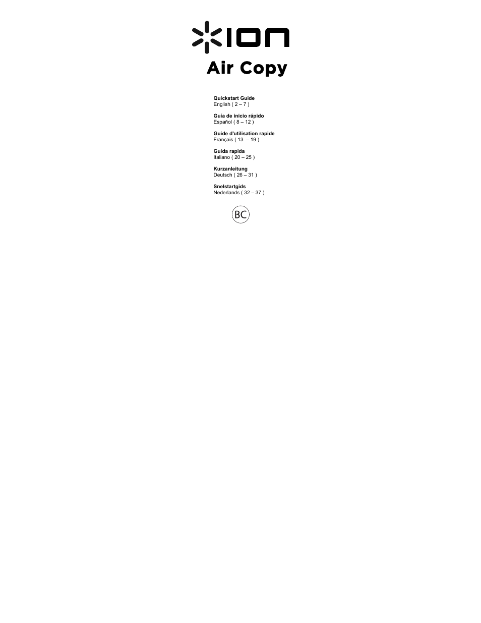 ION Audio Air Copy User Manual | 40 pages