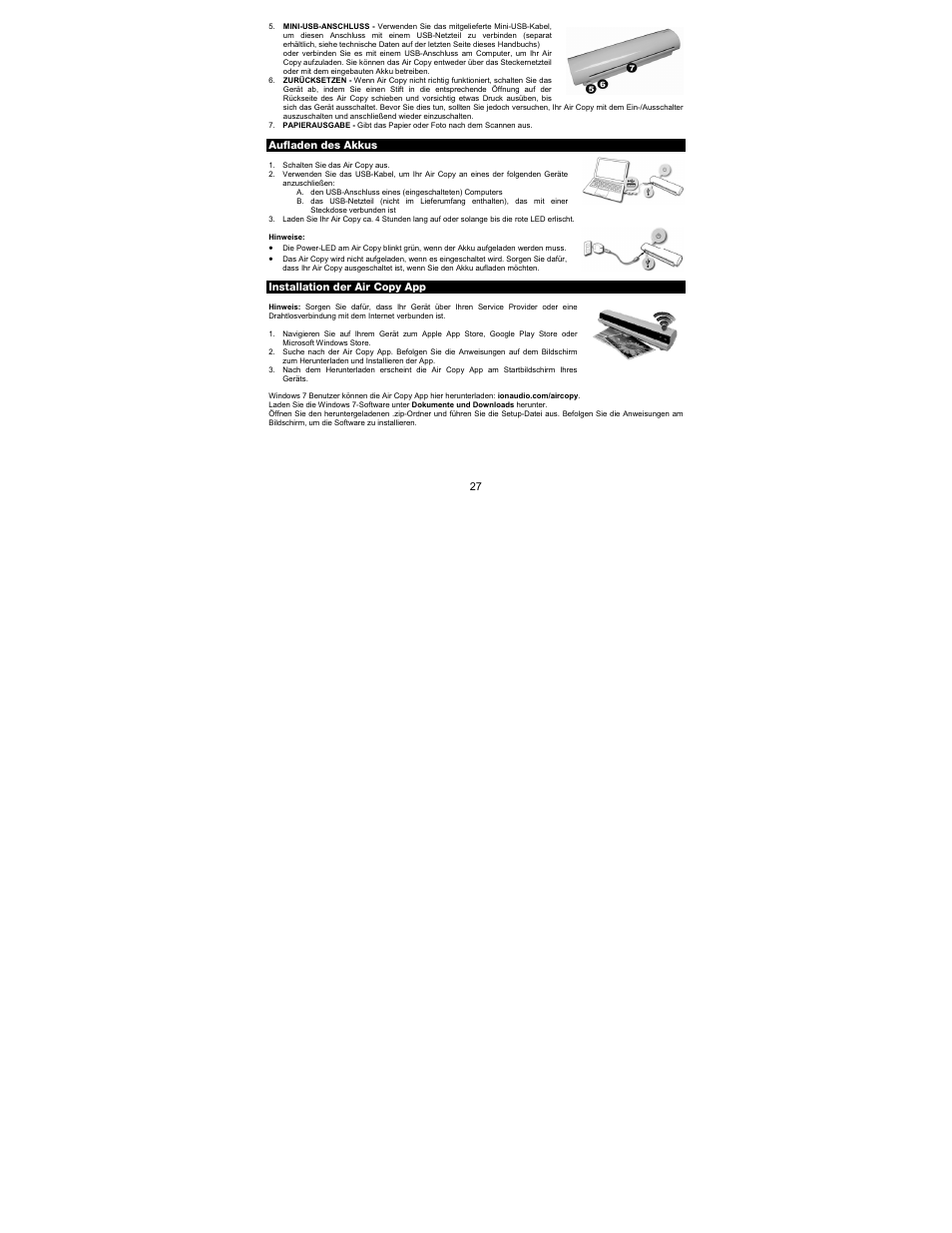ION Audio Air Copy User Manual | Page 27 / 40