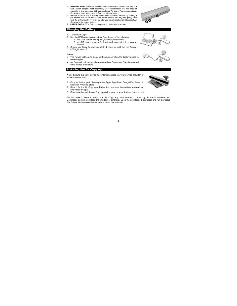 ION Audio Air Copy User Manual | Page 3 / 40