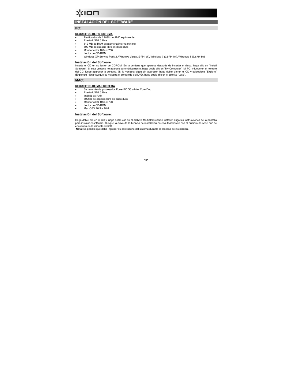 Instalación del software | ION Audio Film 2 SD Plus User Manual | Page 12 / 60