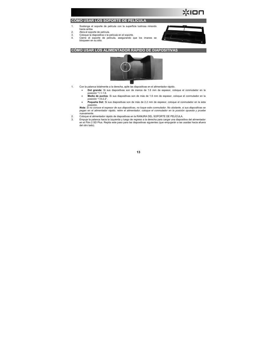 ION Audio Film 2 SD Plus User Manual | Page 13 / 60