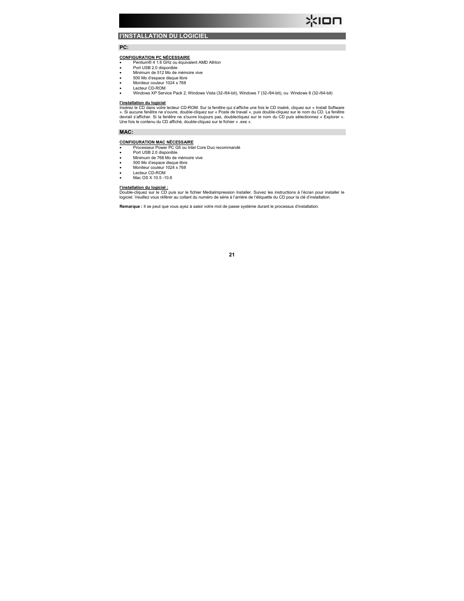 ION Audio Film 2 SD Plus User Manual | Page 21 / 60