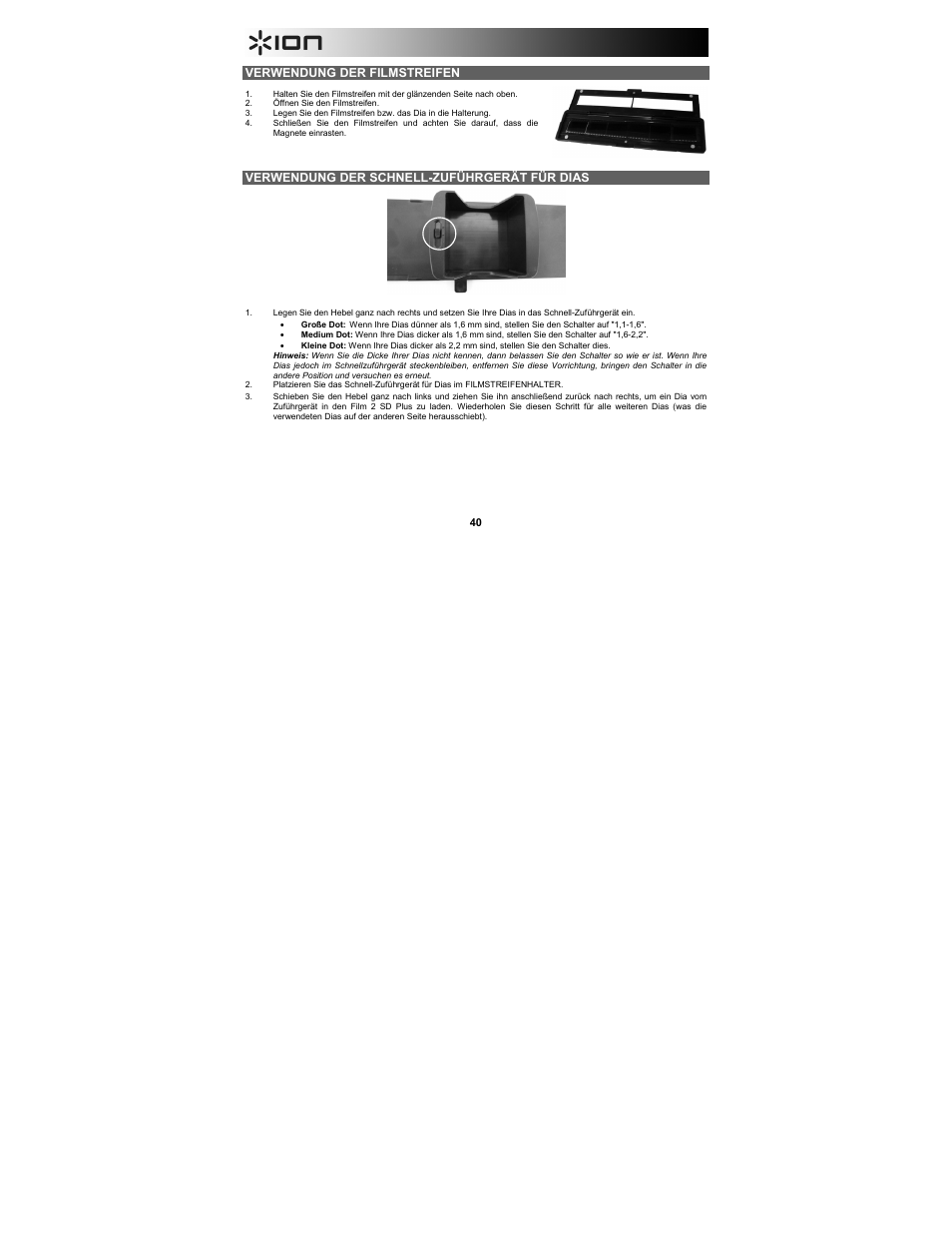 ION Audio Film 2 SD Plus User Manual | Page 40 / 60