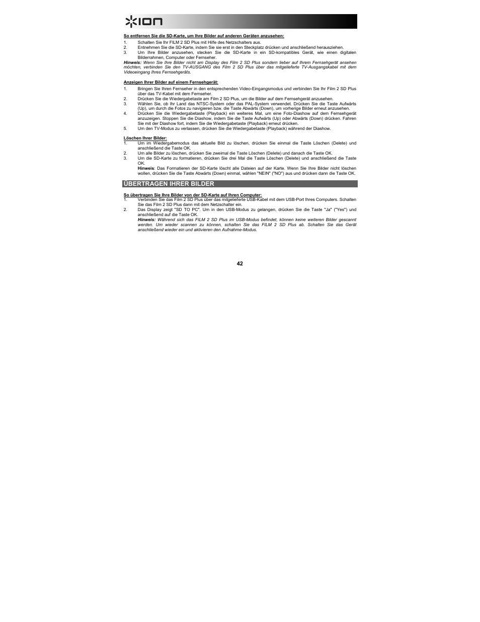 ION Audio Film 2 SD Plus User Manual | Page 42 / 60