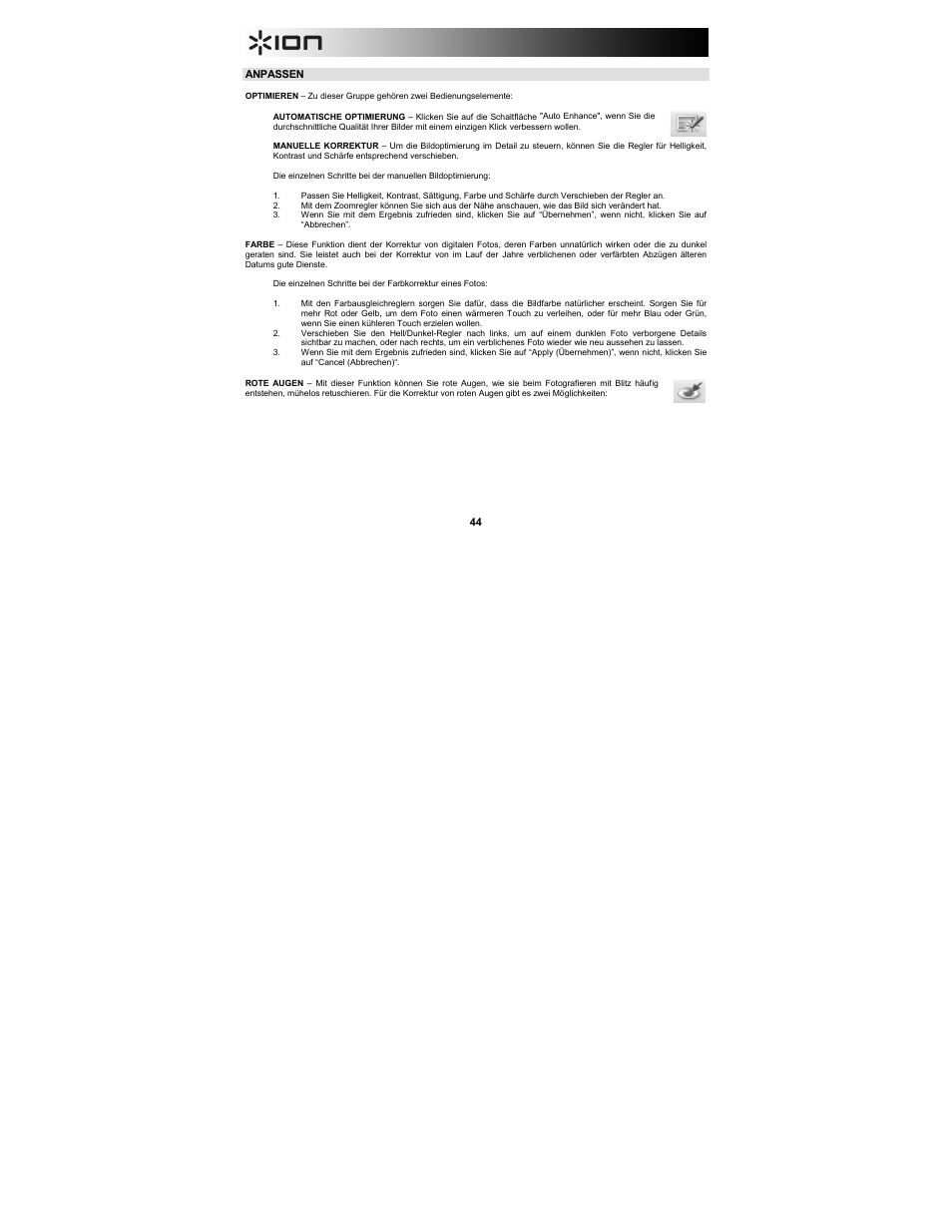 ION Audio Film 2 SD Plus User Manual | Page 44 / 60