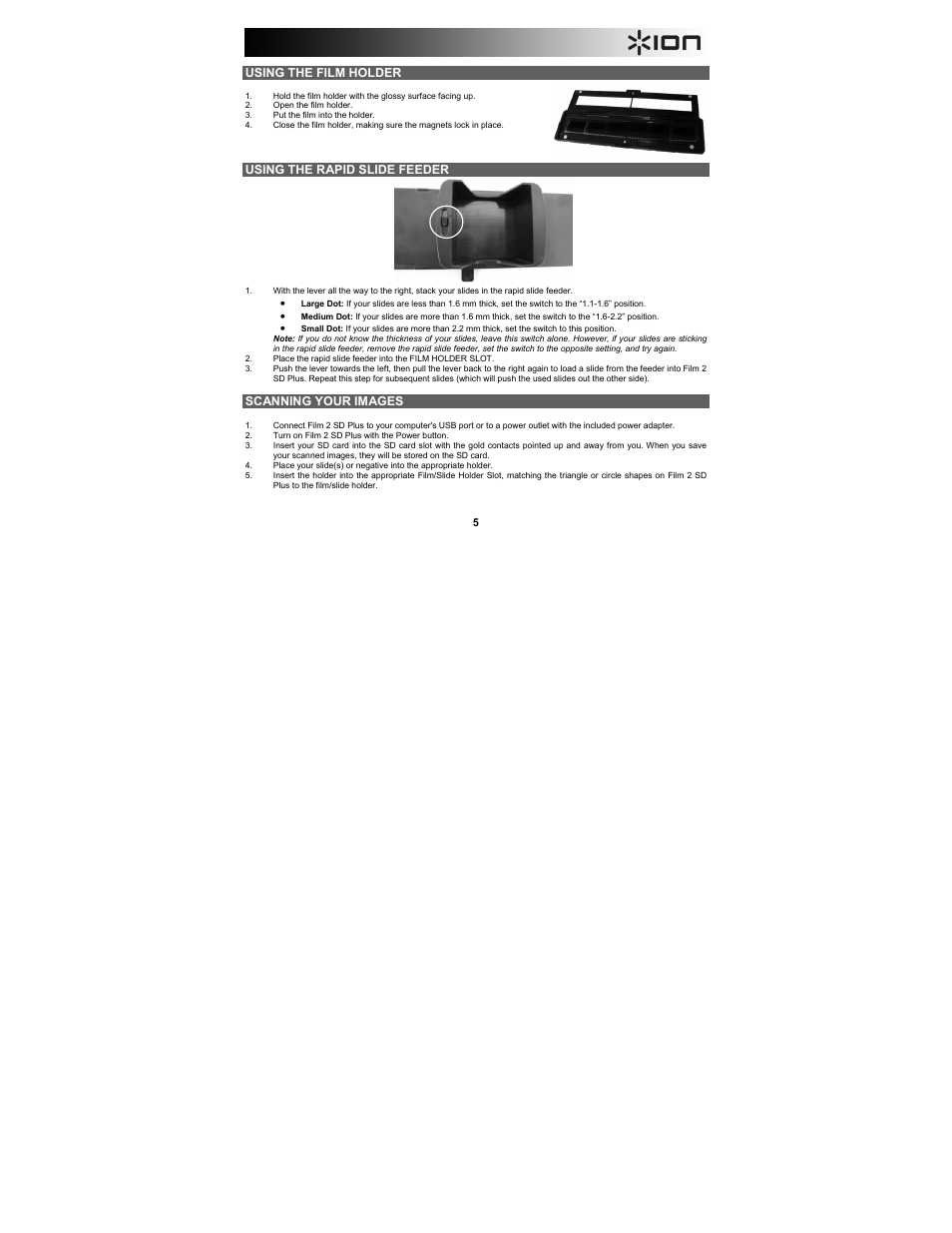 ION Audio Film 2 SD Plus User Manual | Page 5 / 60