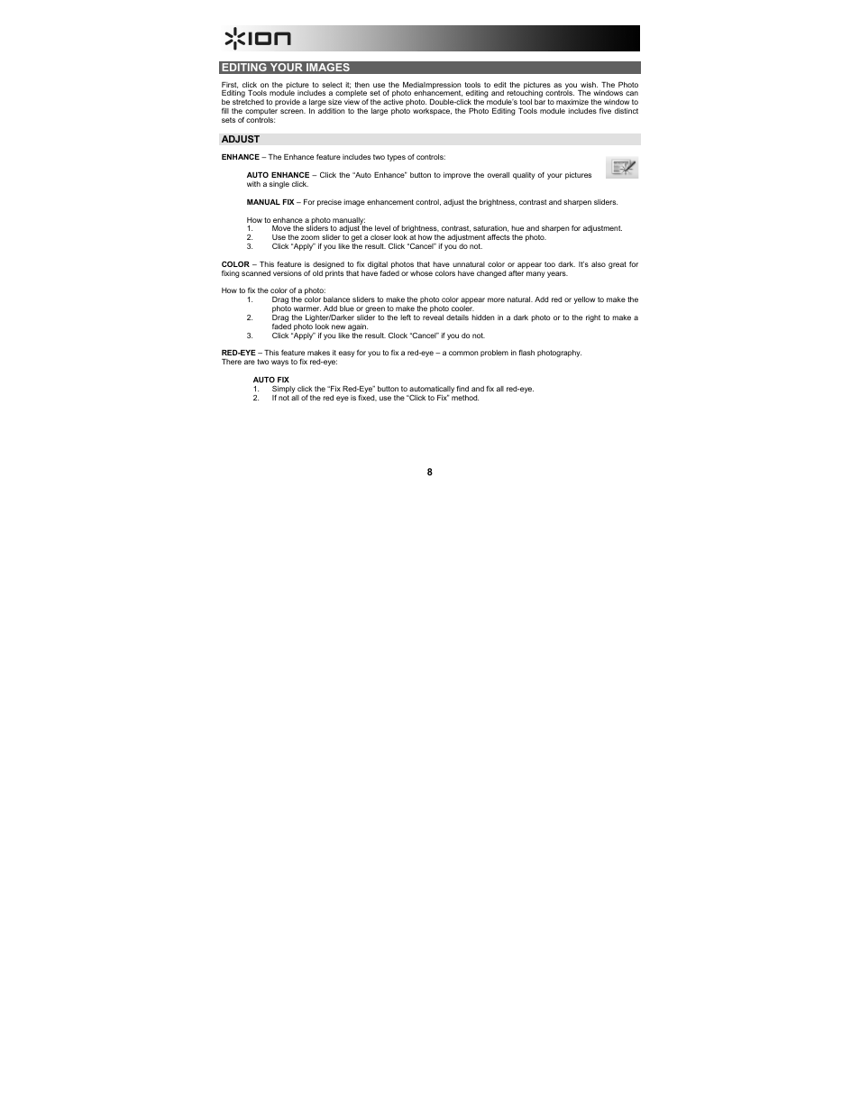 Editing your images | ION Audio Film 2 SD Plus User Manual | Page 8 / 60