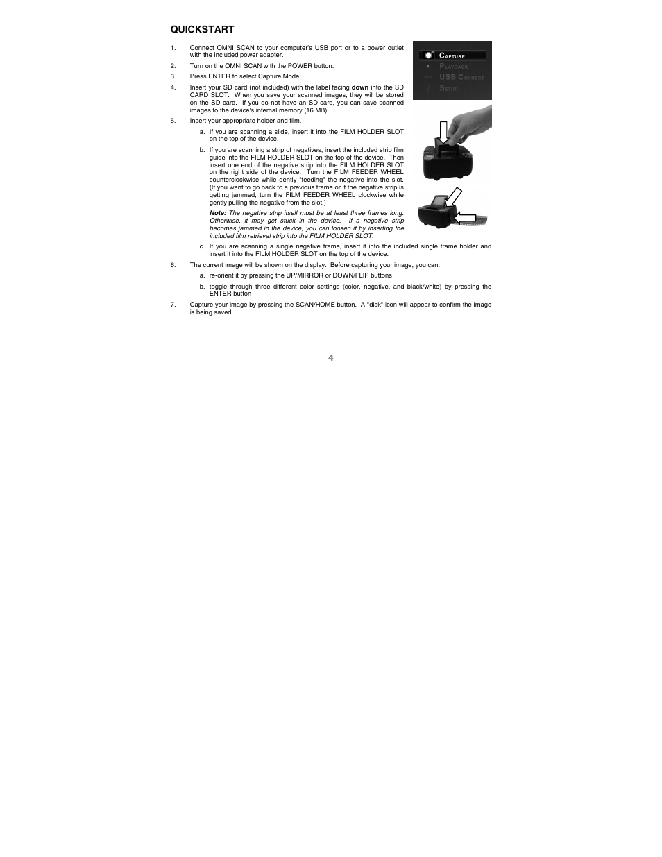 Quickstart | ION Audio Omni Scan User Manual | Page 4 / 36
