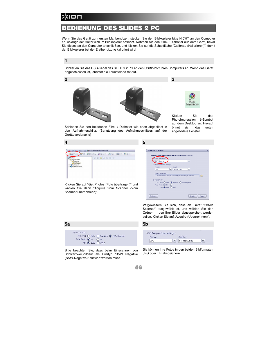 Bedienung des slides 2 pc | ION Audio Slides 2 PC User Manual | Page 46 / 64