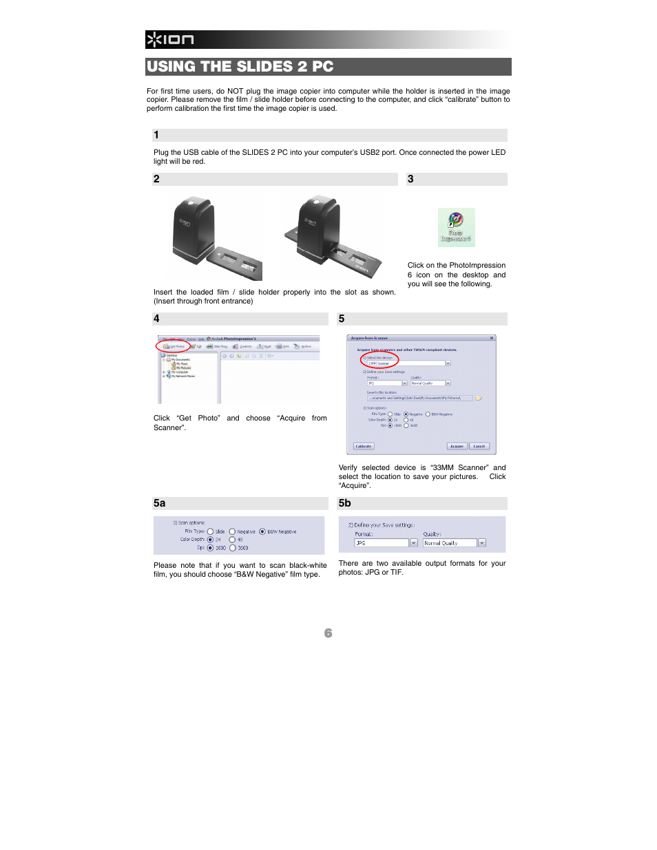Using the slides 2 pc | ION Audio Slides 2 PC User Manual | Page 6 / 64