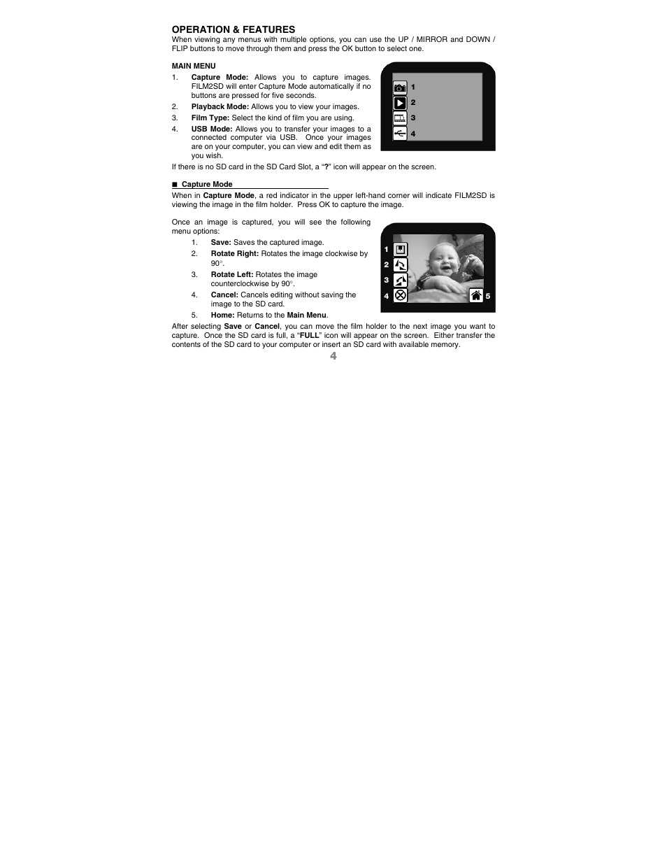 Operation & features | ION Audio Film 2 SD (Silver) User Manual | Page 6 / 40