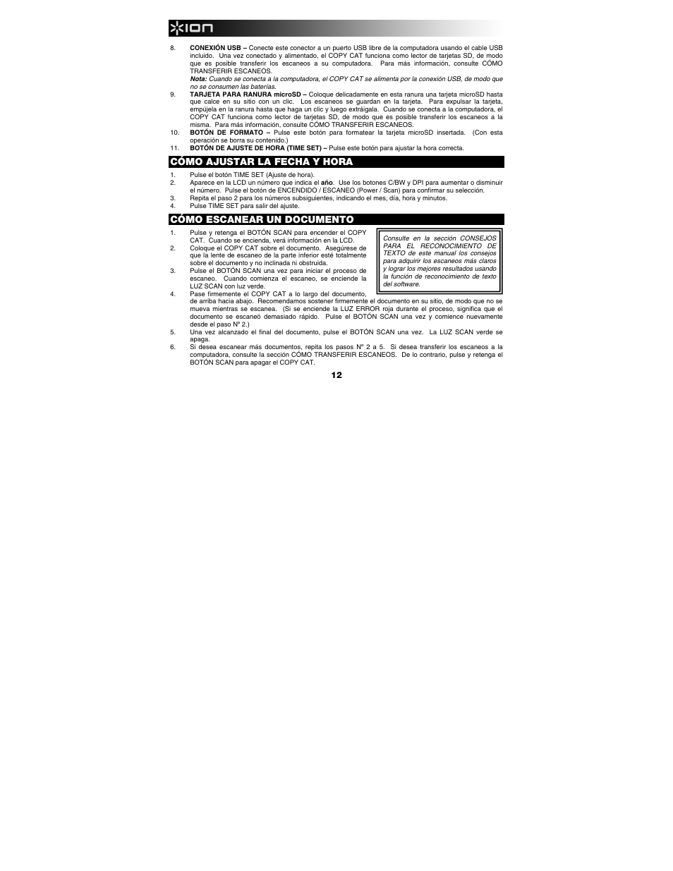 ION Audio Copy Cat User Manual | Page 12 / 56