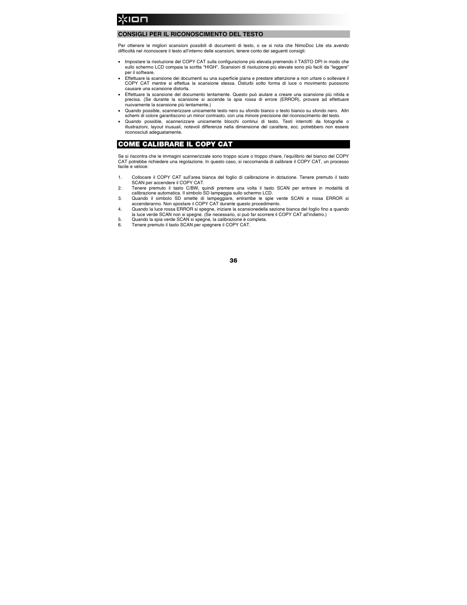 Come calibrare il copy cat | ION Audio Copy Cat User Manual | Page 36 / 56