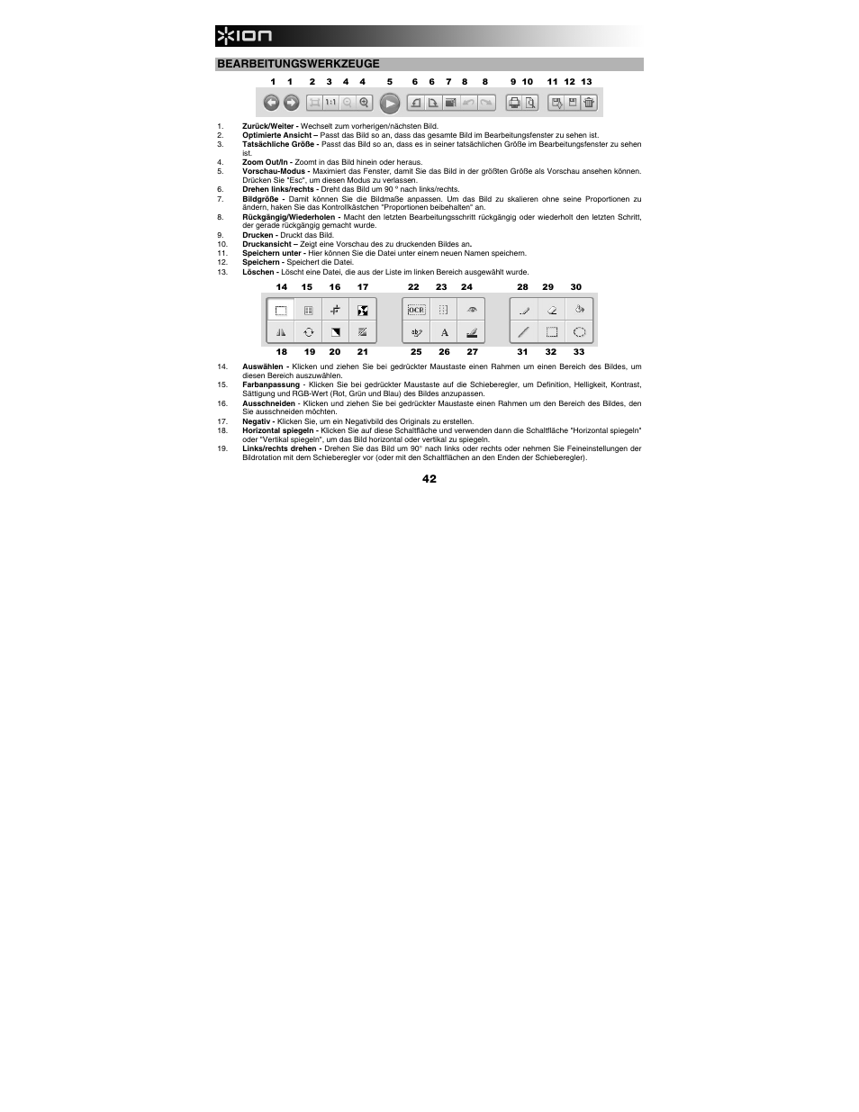 Bearbeitungswerkzeuge | ION Audio Copy Cat User Manual | Page 42 / 56