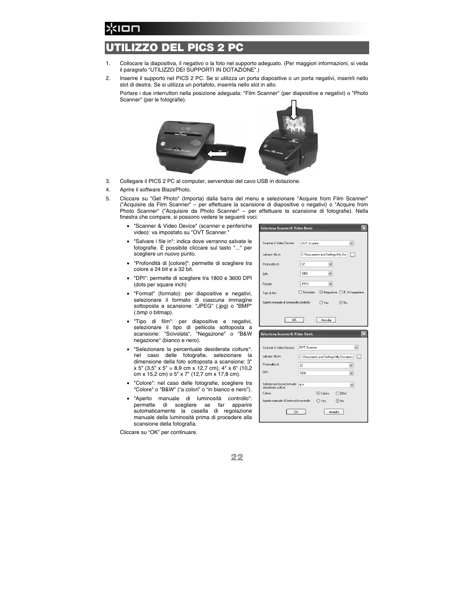 Utilizzo del pics 2 pc | ION Audio Pics 2 PC User Manual | Page 24 / 40