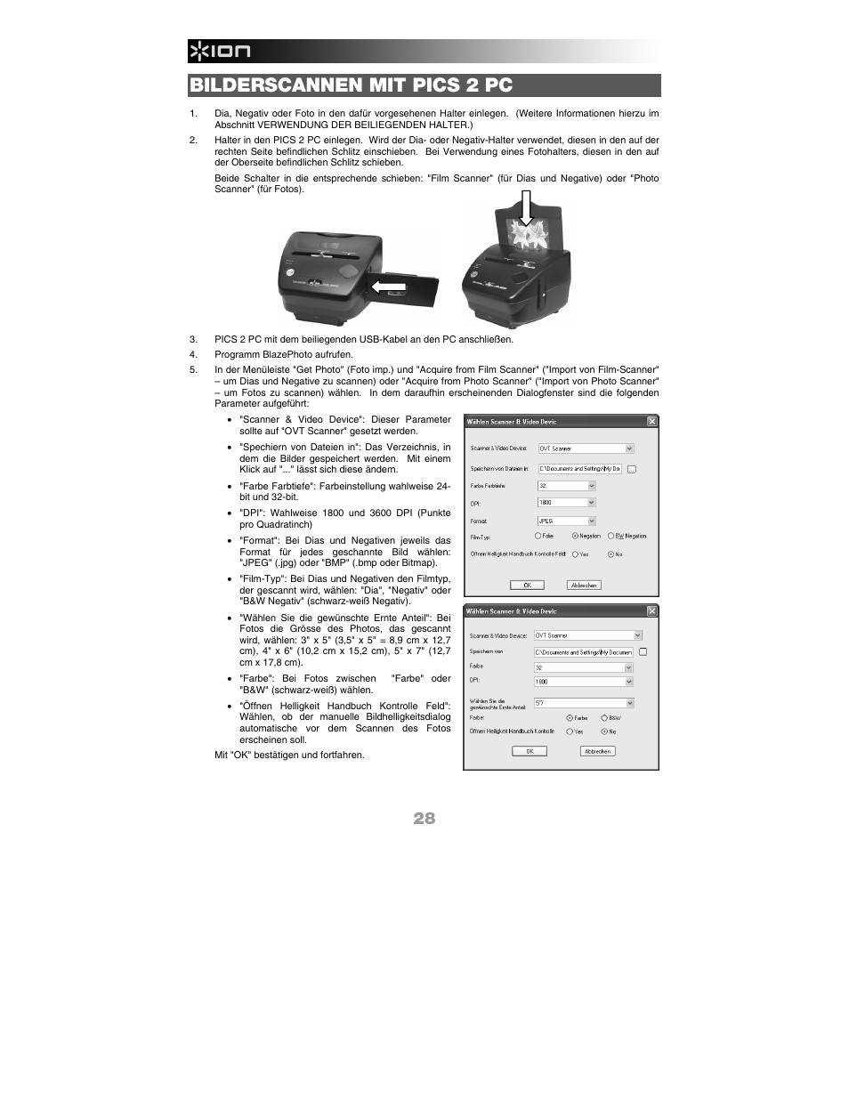 Bilderscannen mit pics 2 pc | ION Audio Pics 2 PC User Manual | Page 30 / 40