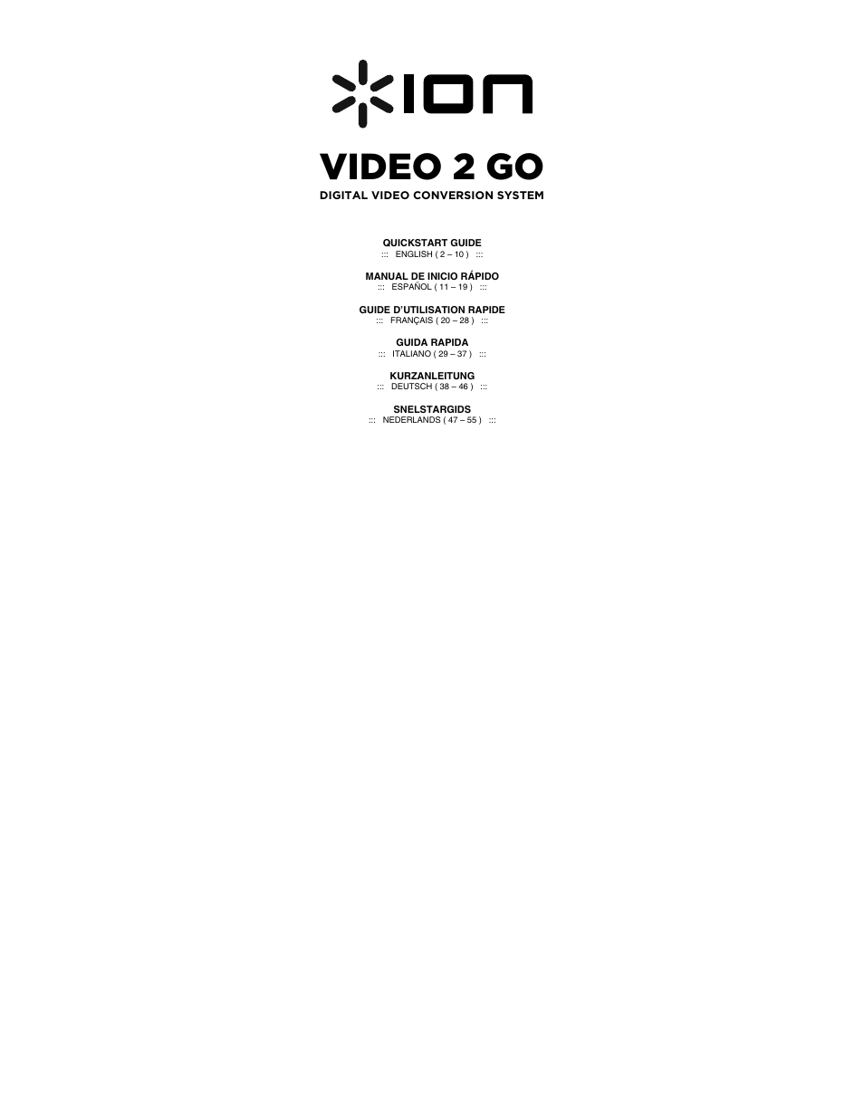ION Audio Video 2 Go User Manual | 56 pages