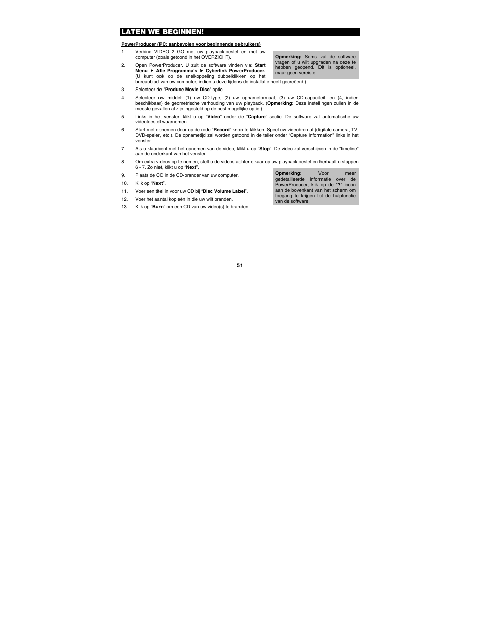 Laten we beginnen | ION Audio Video 2 Go User Manual | Page 51 / 56