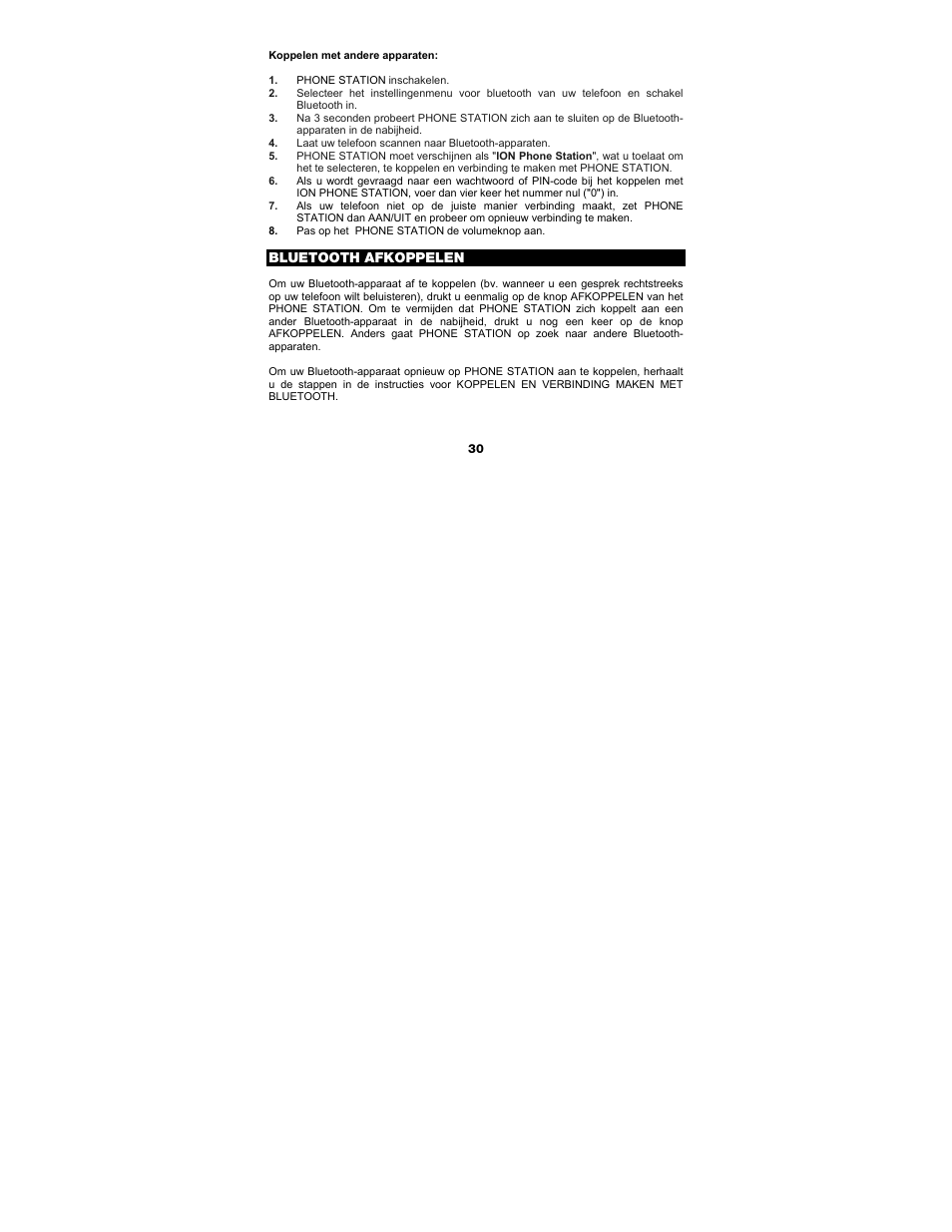 ION Audio Phone Station User Manual | Page 30 / 32