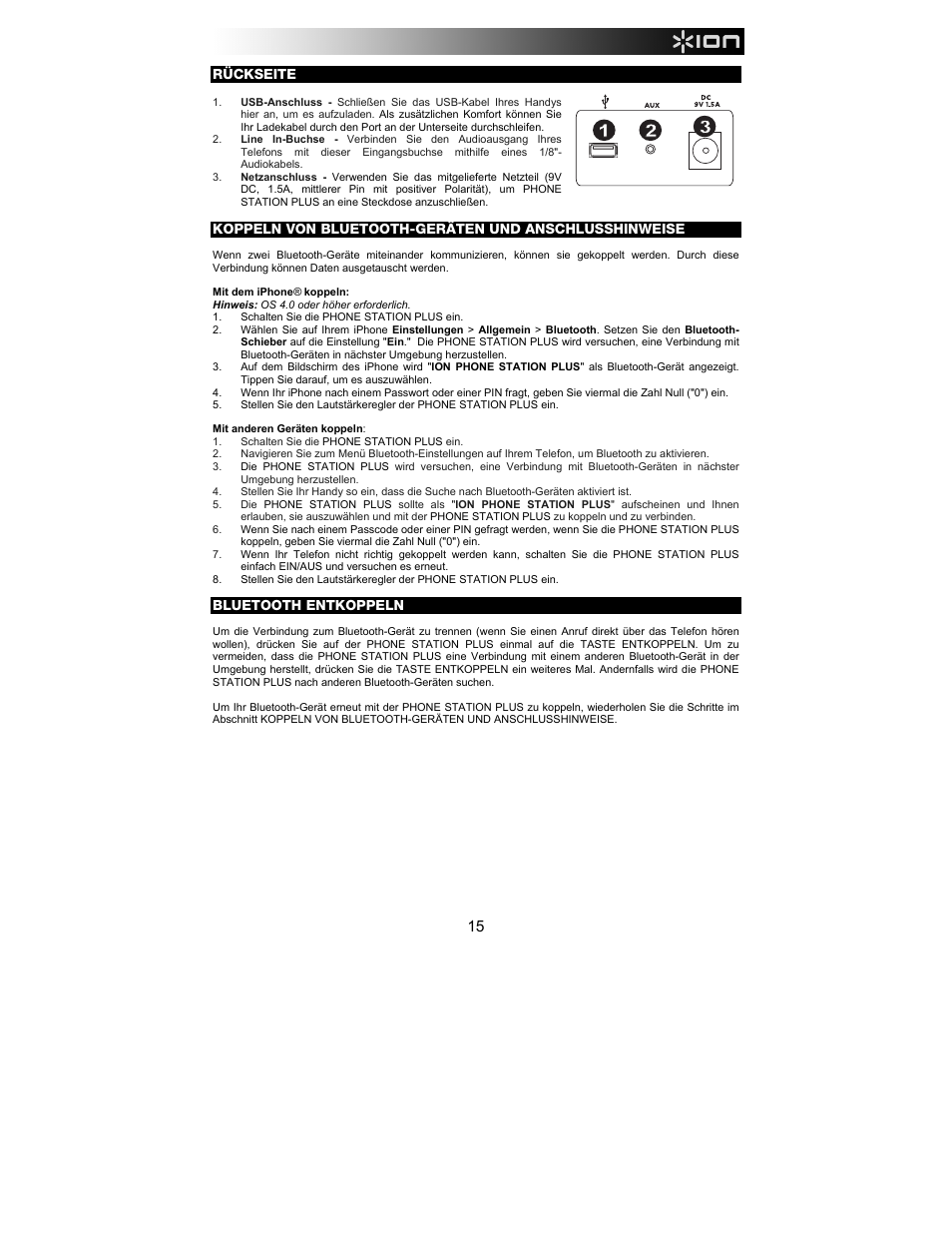 ION Audio Phone Station Plus User Manual | Page 15 / 20