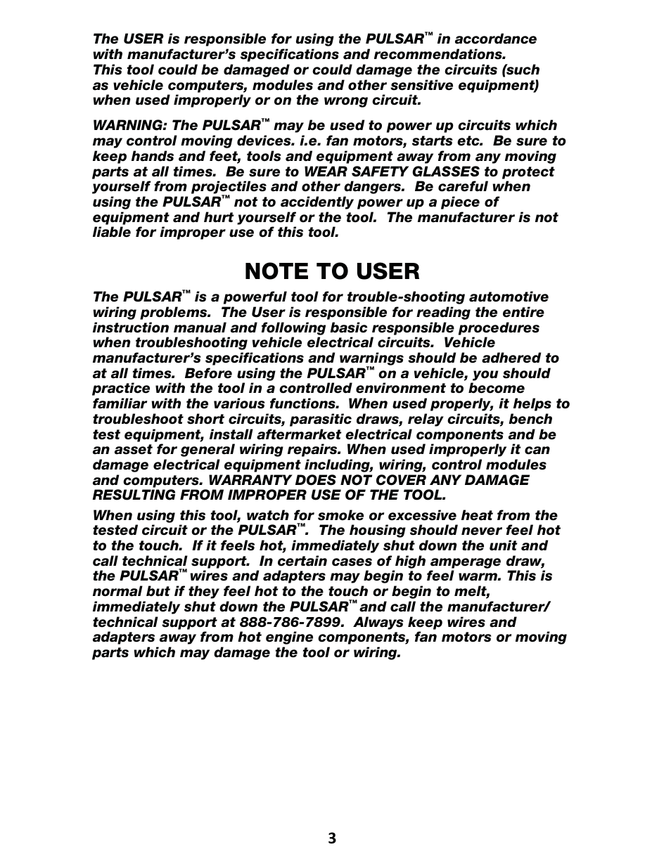 IPA Tools 9001 Pulsar Master Kit User Manual | Page 4 / 16