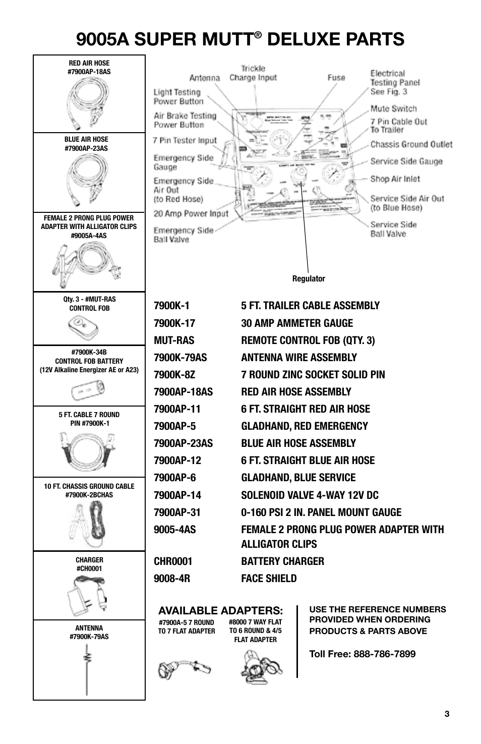 9005a super mutt, Deluxe parts | IPA Tools 9005A Super MUTT Head User Manual | Page 3 / 32