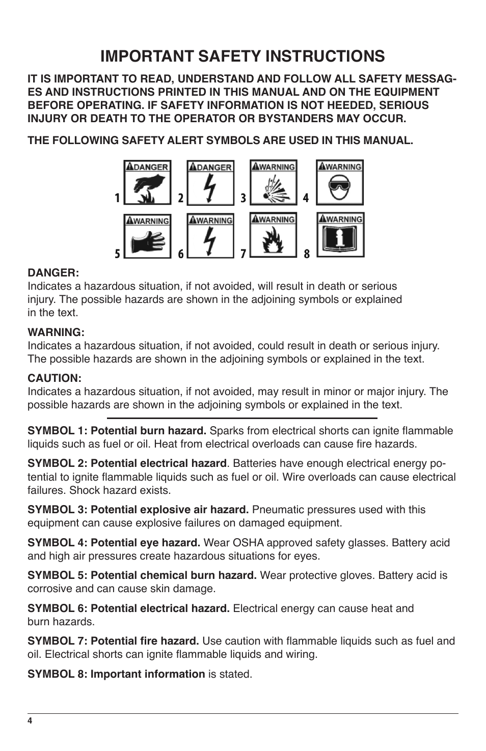 Important safety instructions | IPA Tools 9008-SE Super MUTT Standard Edition User Manual | Page 4 / 28
