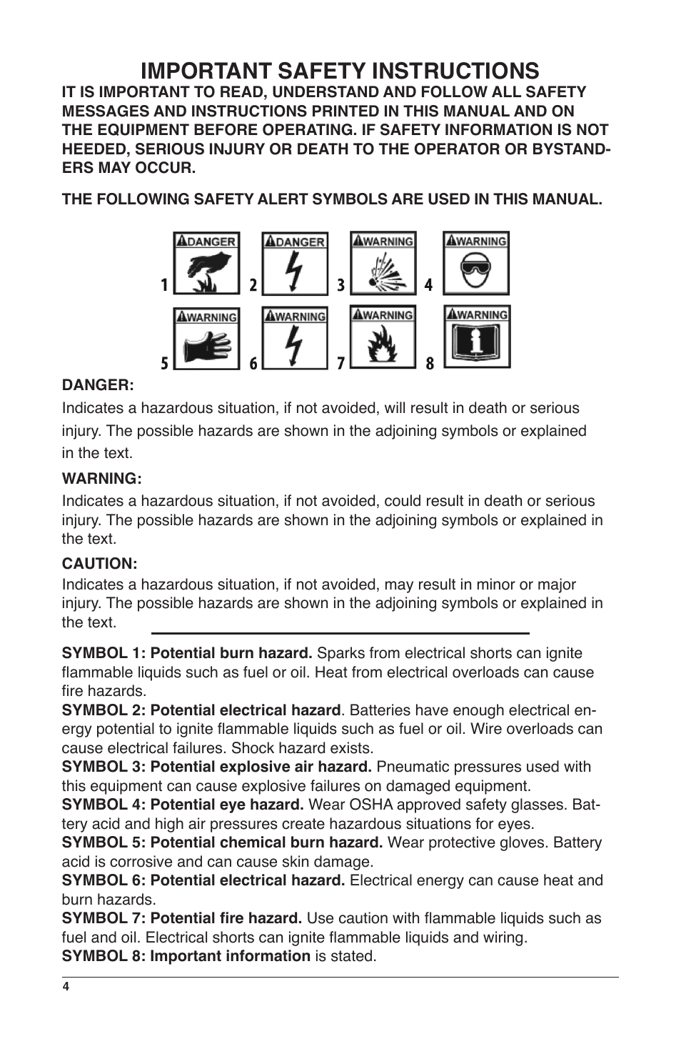 Important safety instructions | IPA Tools 9008-DL Super MUTT Deluxe Edition User Manual | Page 4 / 28