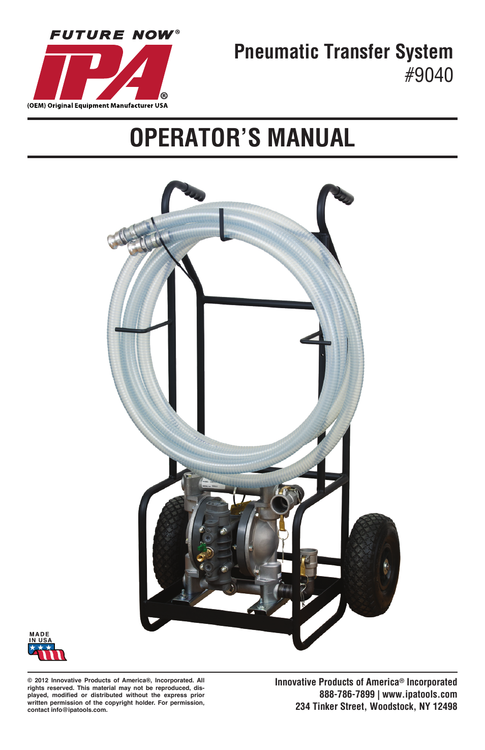 IPA Tools 9040 Fuel Tank Sweeper User Manual | 8 pages