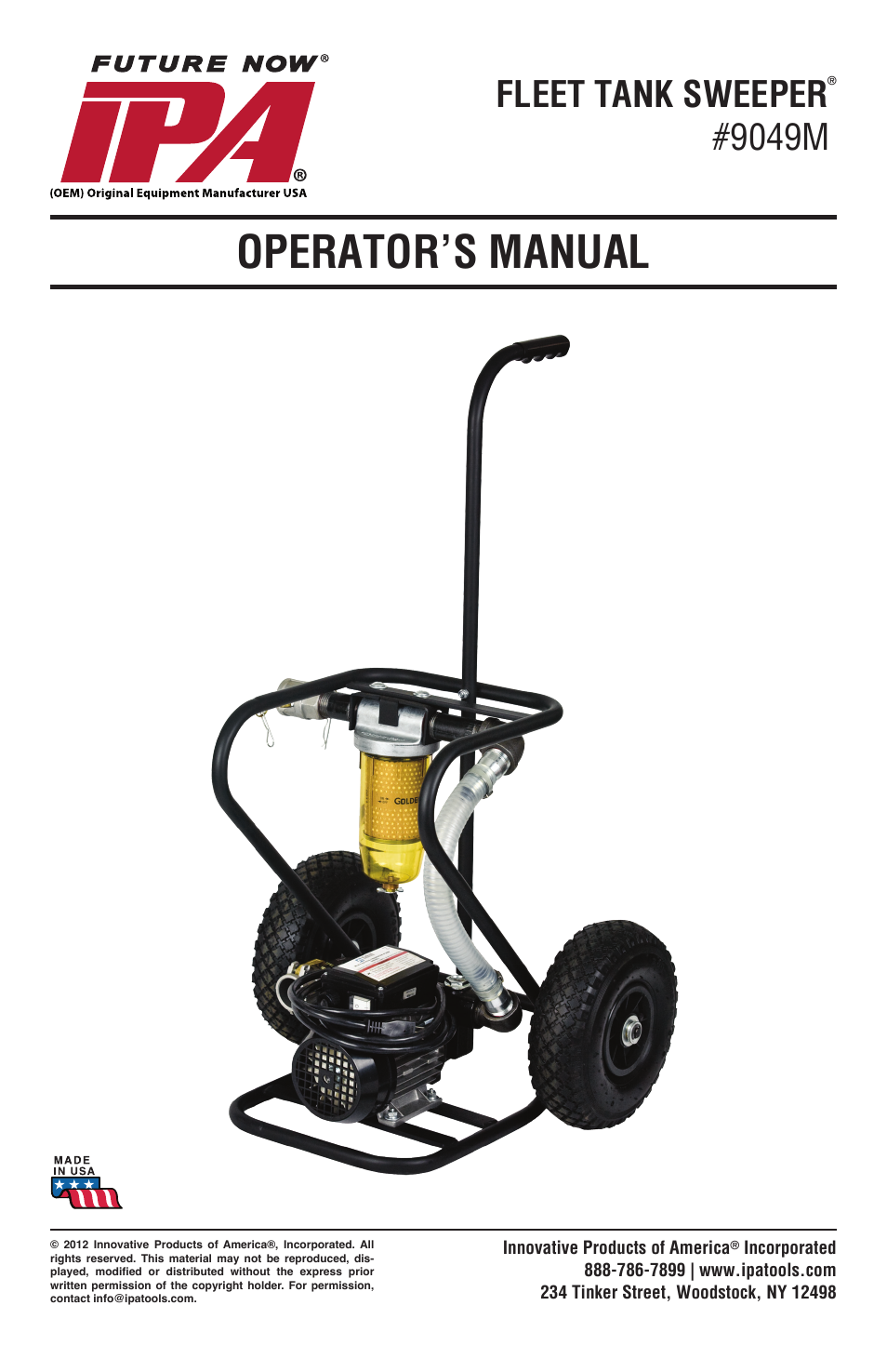 IPA Tools 9049 Fleet Tank Sweeper User Manual | 8 pages