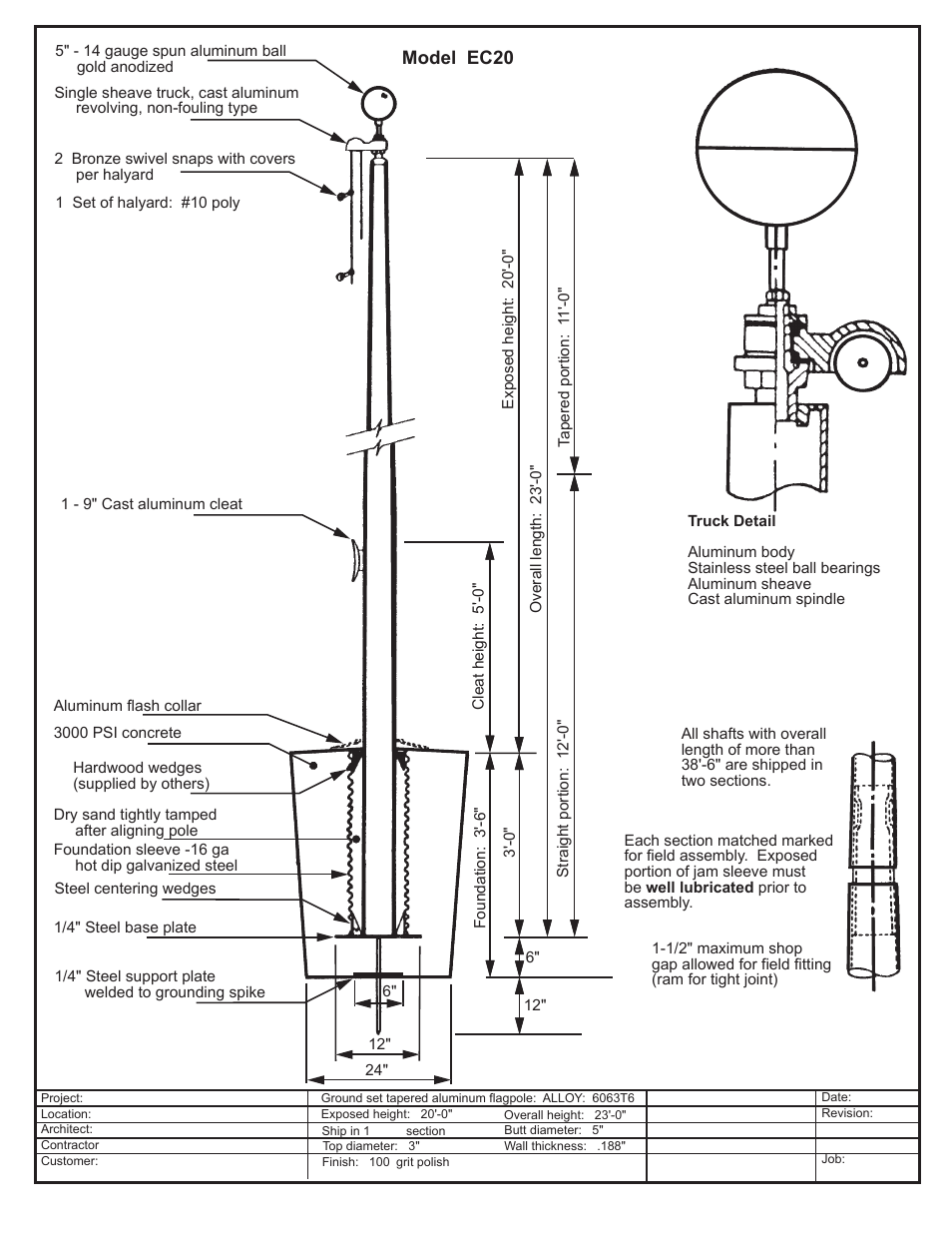 LA STEELCRAFT EC20 User Manual | 1 page