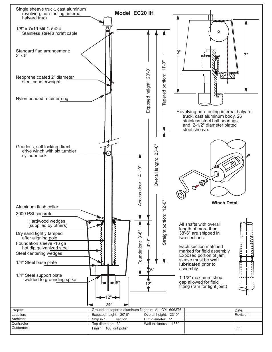 LA STEELCRAFT EC20IH User Manual | 1 page