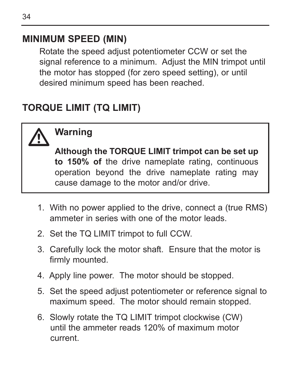 LEESON FHP Series NEMA 4x Variable Speed Drive User Manual | Page 43 / 67